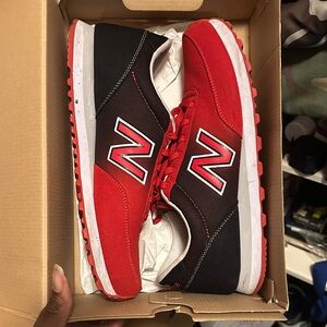 New Balance Red and Black Athletic Shoes